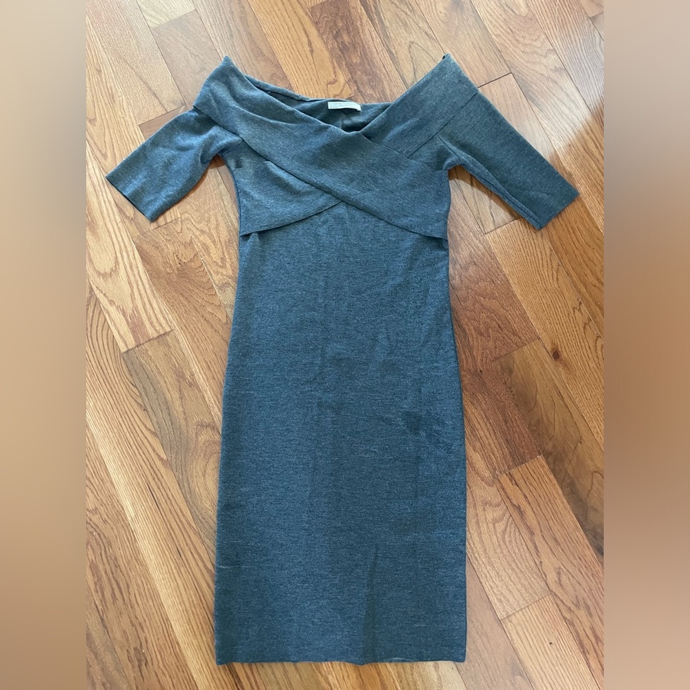 ZARA TRAFALUC gray classic dress